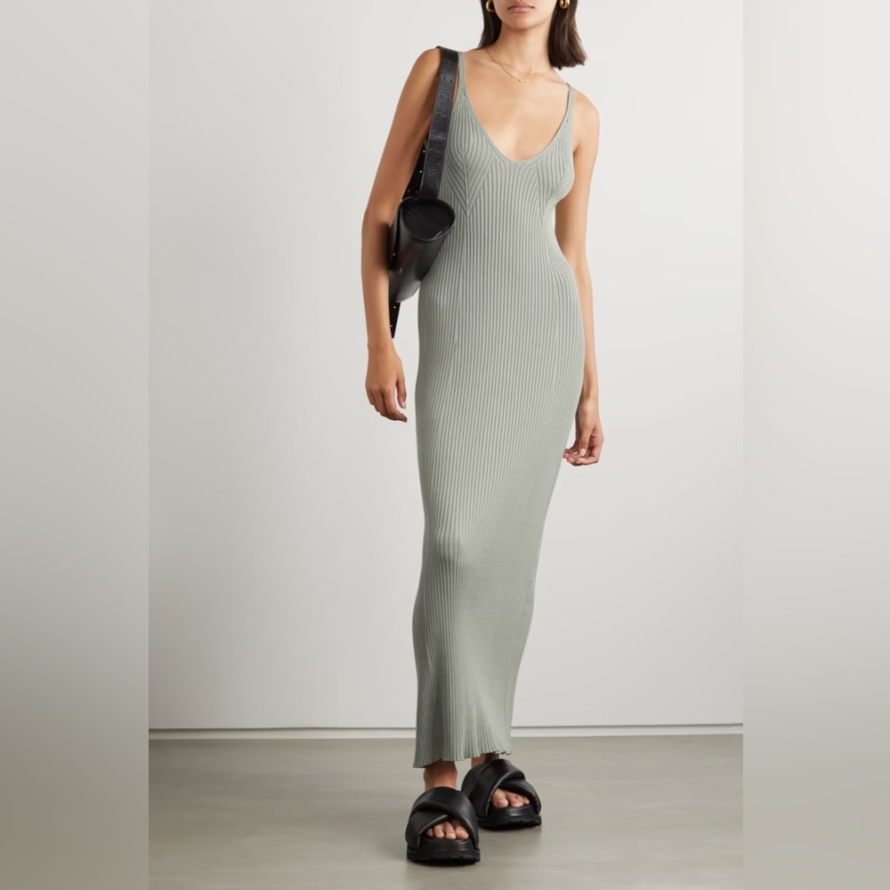 LOULOU STUDIO ribbed silk blend Kara dress